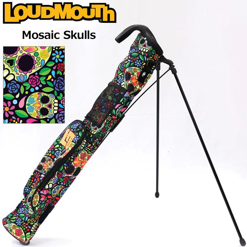 ラウドマウス セルフスタンドキャリーバッグ Mosaic Skulls モザイクスカルズ LM-CC0005 772985(342) 新品【Loudmouth正規販売店】