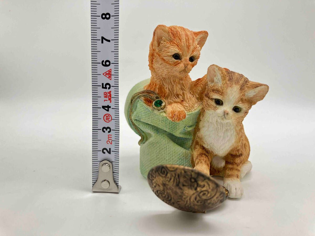 Country Artists ネコ　置物 Country Artists [Kitten Pair in Jewellery Bag ] 04518 猫 ネコ