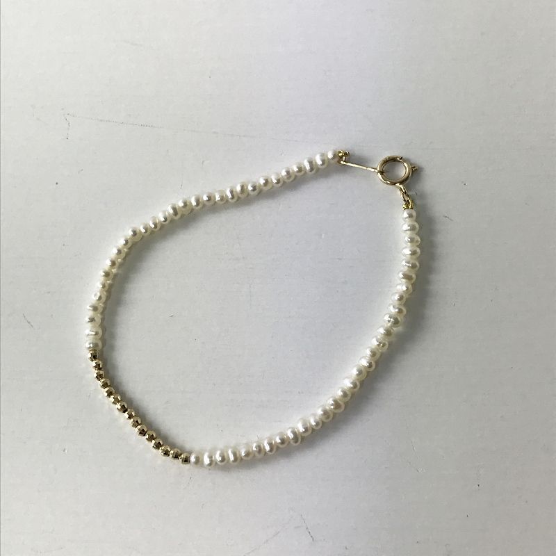 極美品 ミズキ MIZUKI Five Floating Baby Pearl Bracelet/ホワイト