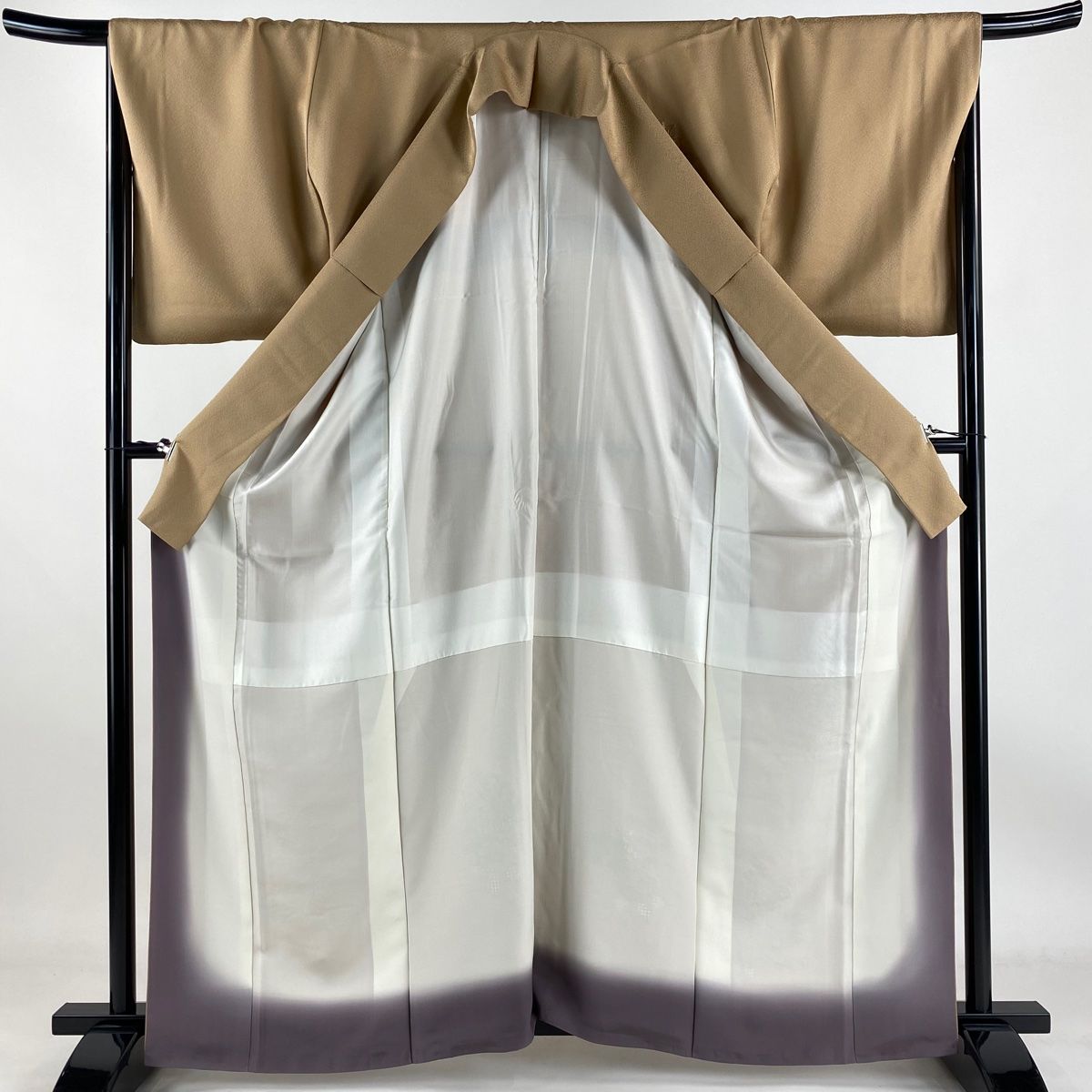 美品 付け下げ 付下げ グレー濃淡 絞り 草花 身丈163cm 裄丈65cm 付下げ 身丈165cm 裄丈62.5cm S 袷 翠山工房 やまと 落款 辻ヶ花