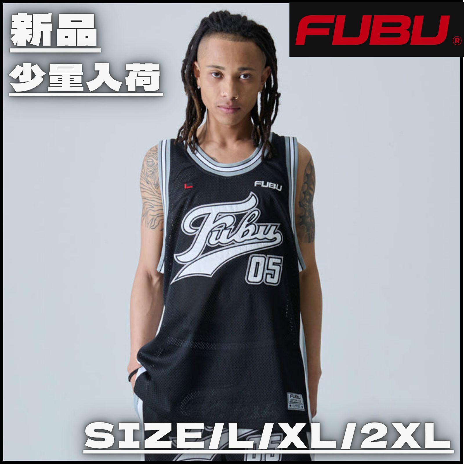 新作】【FUBU／フブ・バスケットボールシャツ（ブラック）】ストリート 
