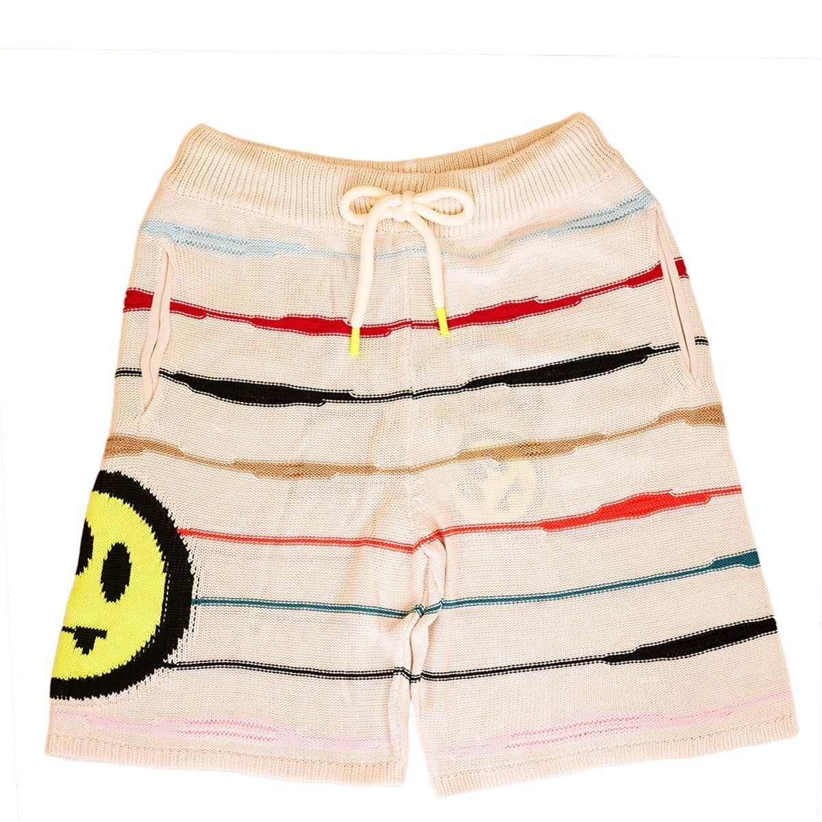 ハーフパンツ BARROW バロー バロウ 2023年春夏新作 33955 KNITWEAR SHORTS UNISEX メンズ 男性 レディース 女性 ユニセックス 男女兼用 サマーニット BW004 BUTTER バターホワイト