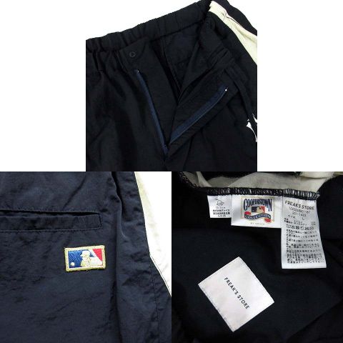 新品 MLB ニューヨークヤンキース セットアップ ナイロンジャケットパンツ MLB ニューヨークヤンキース ナイロンセットアップ Y2K ブラック