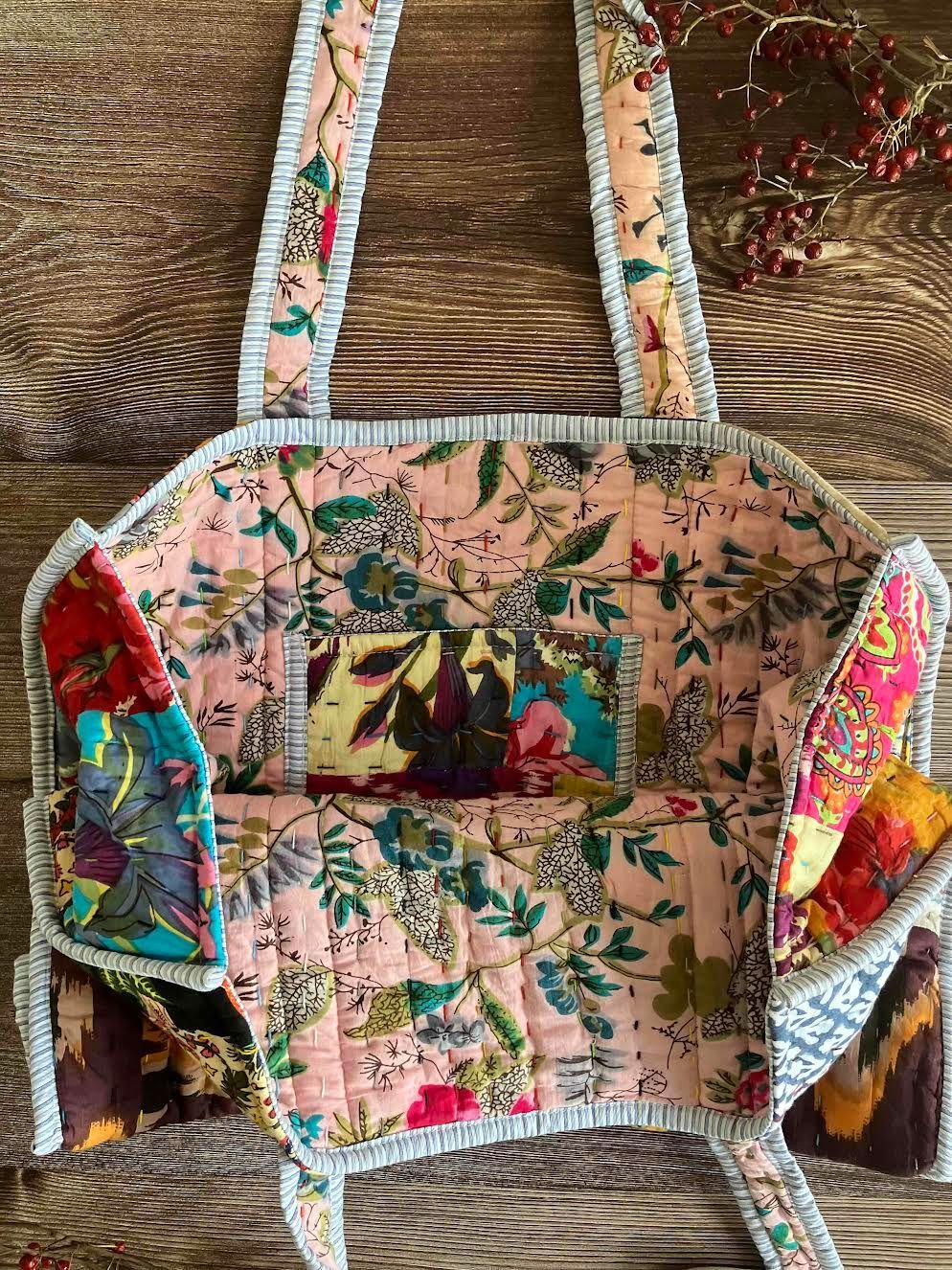カンタキルト キルト ハンドメイド パッチワーク トートバッグ (中綿 