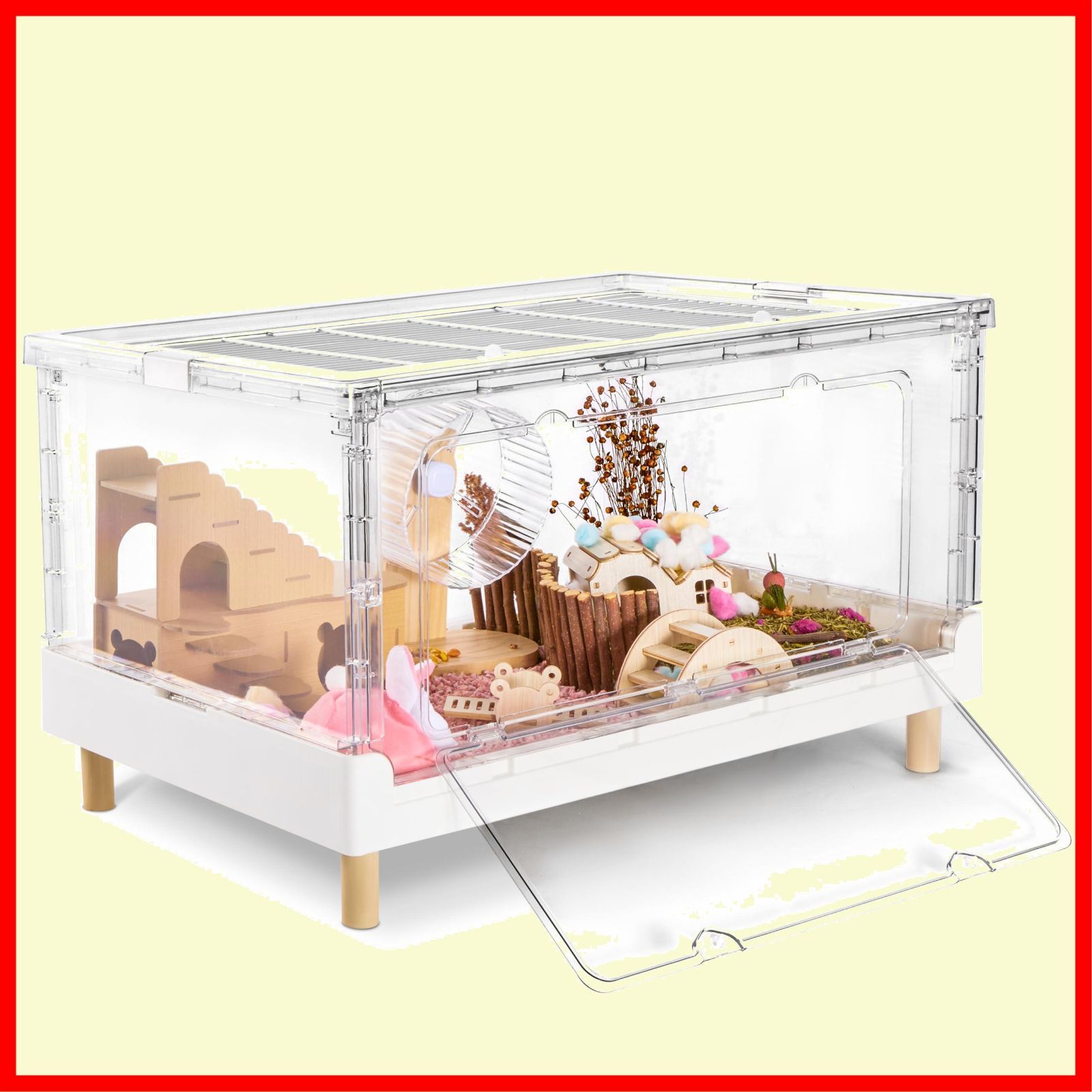 Ruexue ハムスターケージ＆モルモット、小動物ペット用の完全