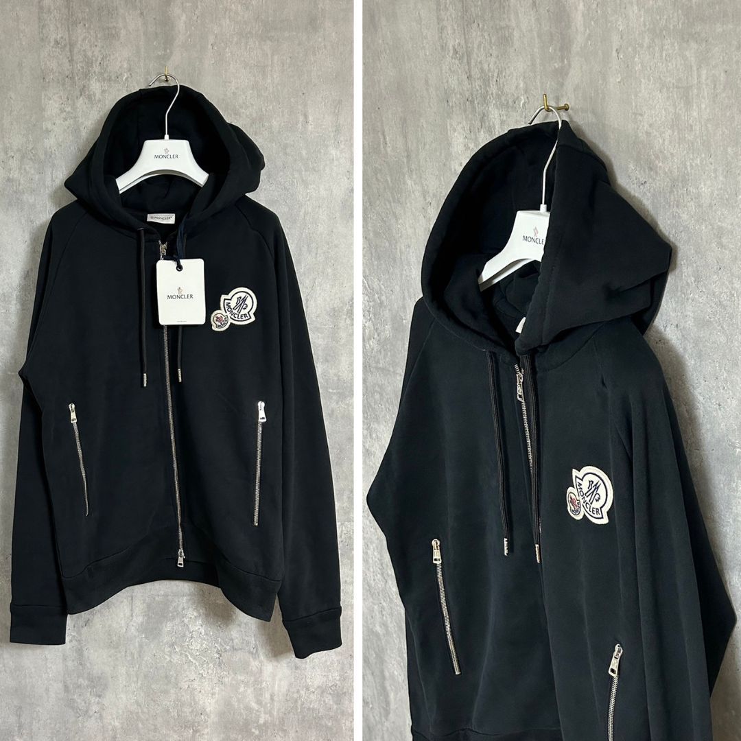 ☆新品未使用タグ付き・本物保証☆MONCLER ダブルワッペンパーカー S ...