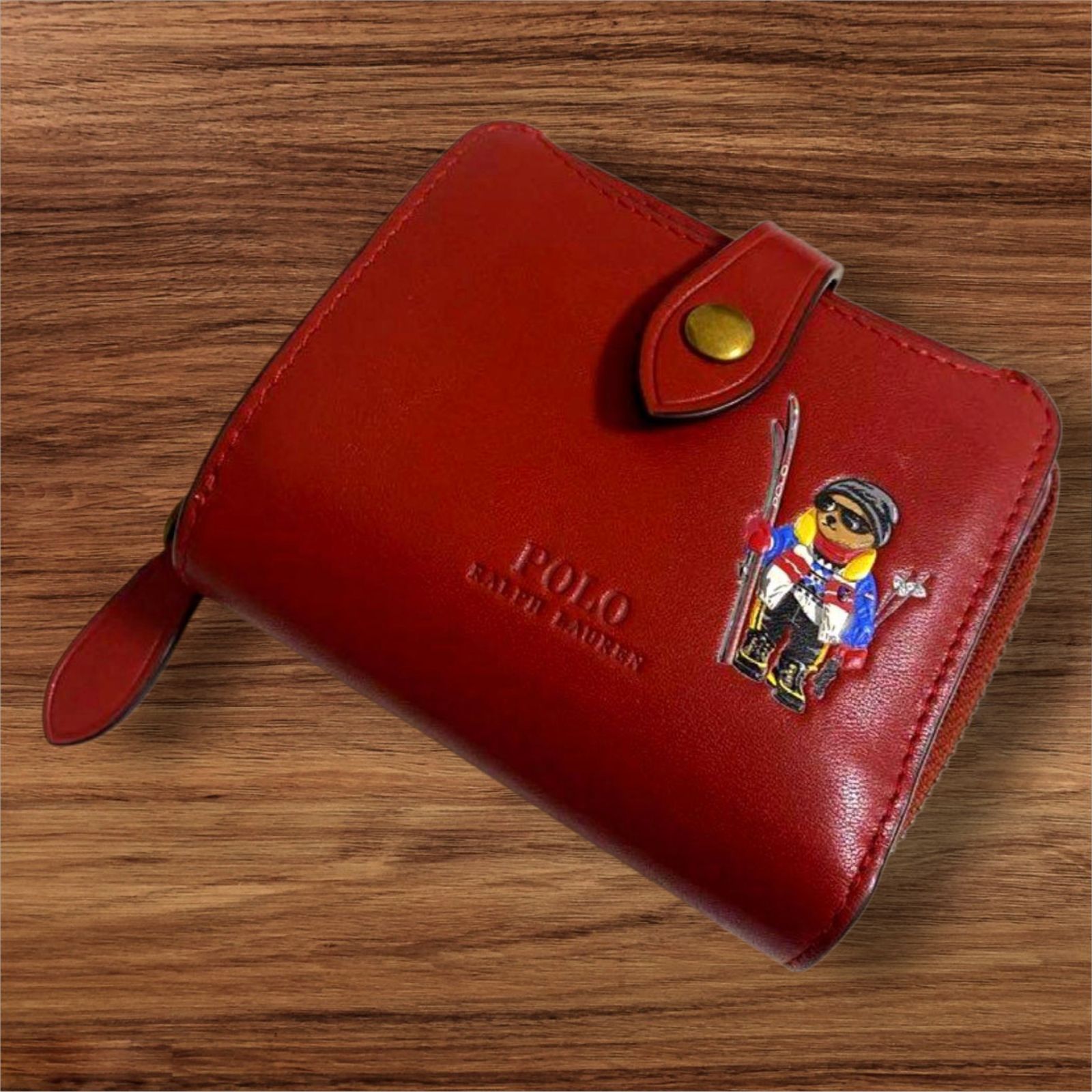 ★新品未使用★ラルフローレン★ラウンドファスナー財布★レッド POLO RALPH LAUREN（ポロ・ラルフローレン） ポロ ラルフローレン