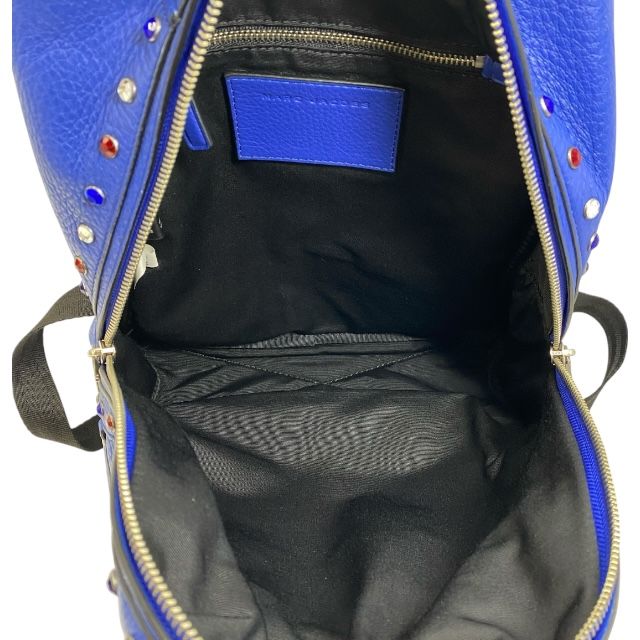 マークジェイコブス M0008507 P.Y.T バックパック リュックサック バッグ ビジュー スタッズ レザー ブルー ロゴ MARC JACOBS DECORATOM_COM_BR
