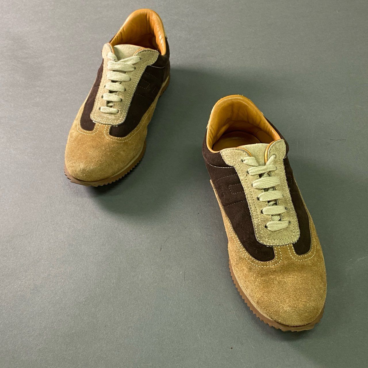 3b7 HERMES エルメス クイック スエードレザー スニーカー 35 1/2