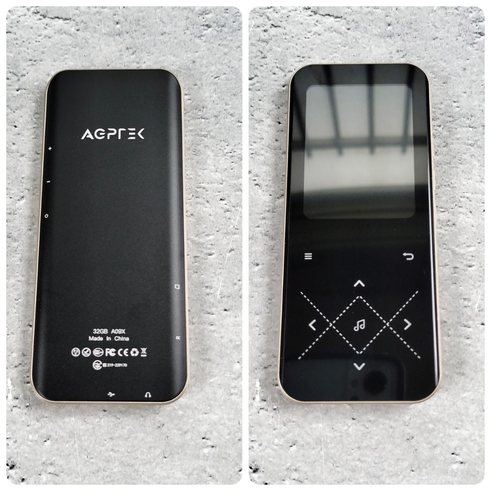 AGPTEK HiFi MP3 Player with Bluetooth 5.3, 32GB A09X Black 