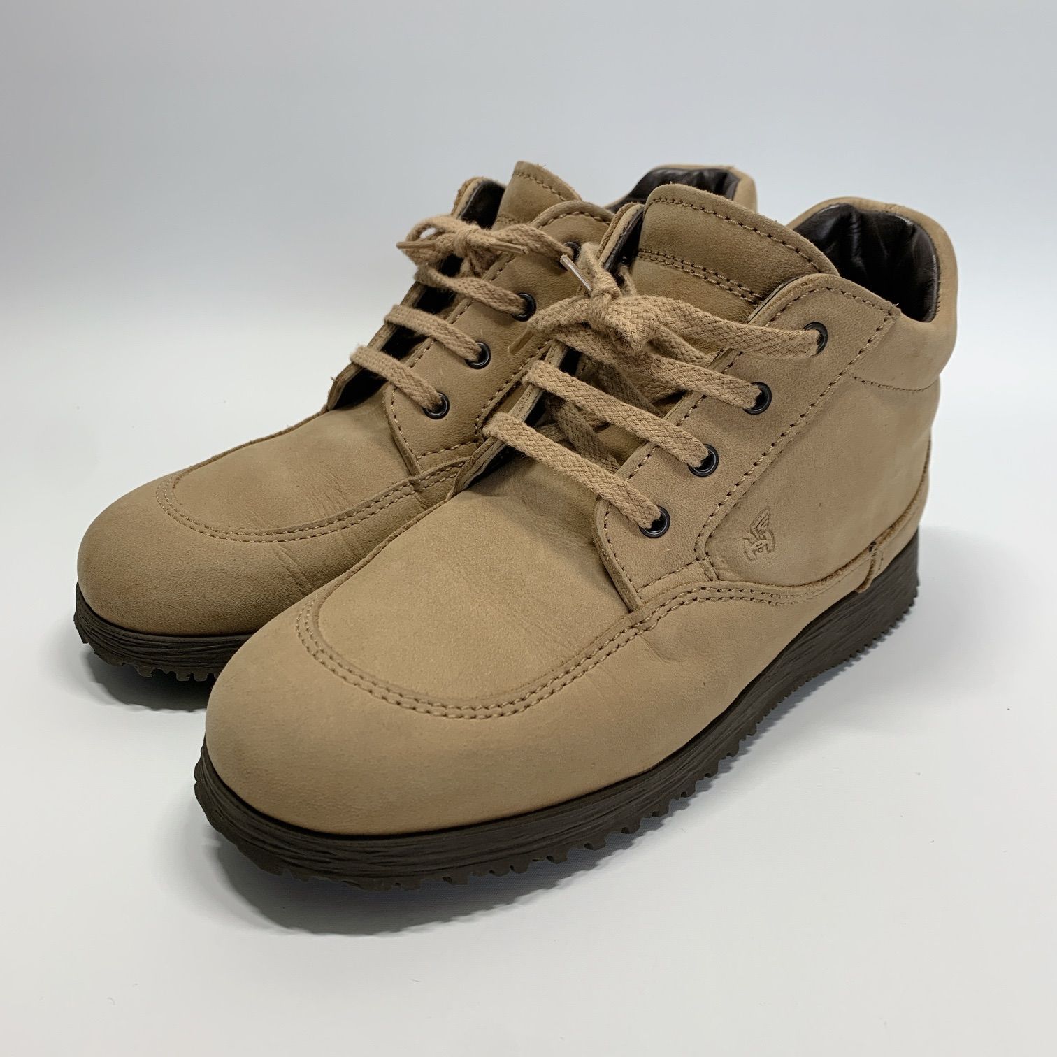 ◯ HOGAN kids ホーガン キッズ スエード スニーカー ブーツ 34 21.5 22 相当 ベージュ ブラウン