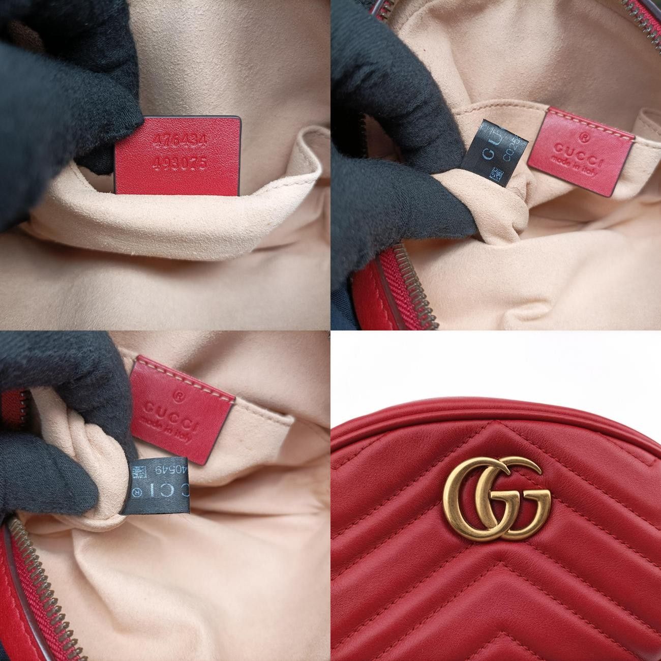 グッチGucciGGマーモントレッドレザー476434C025540549