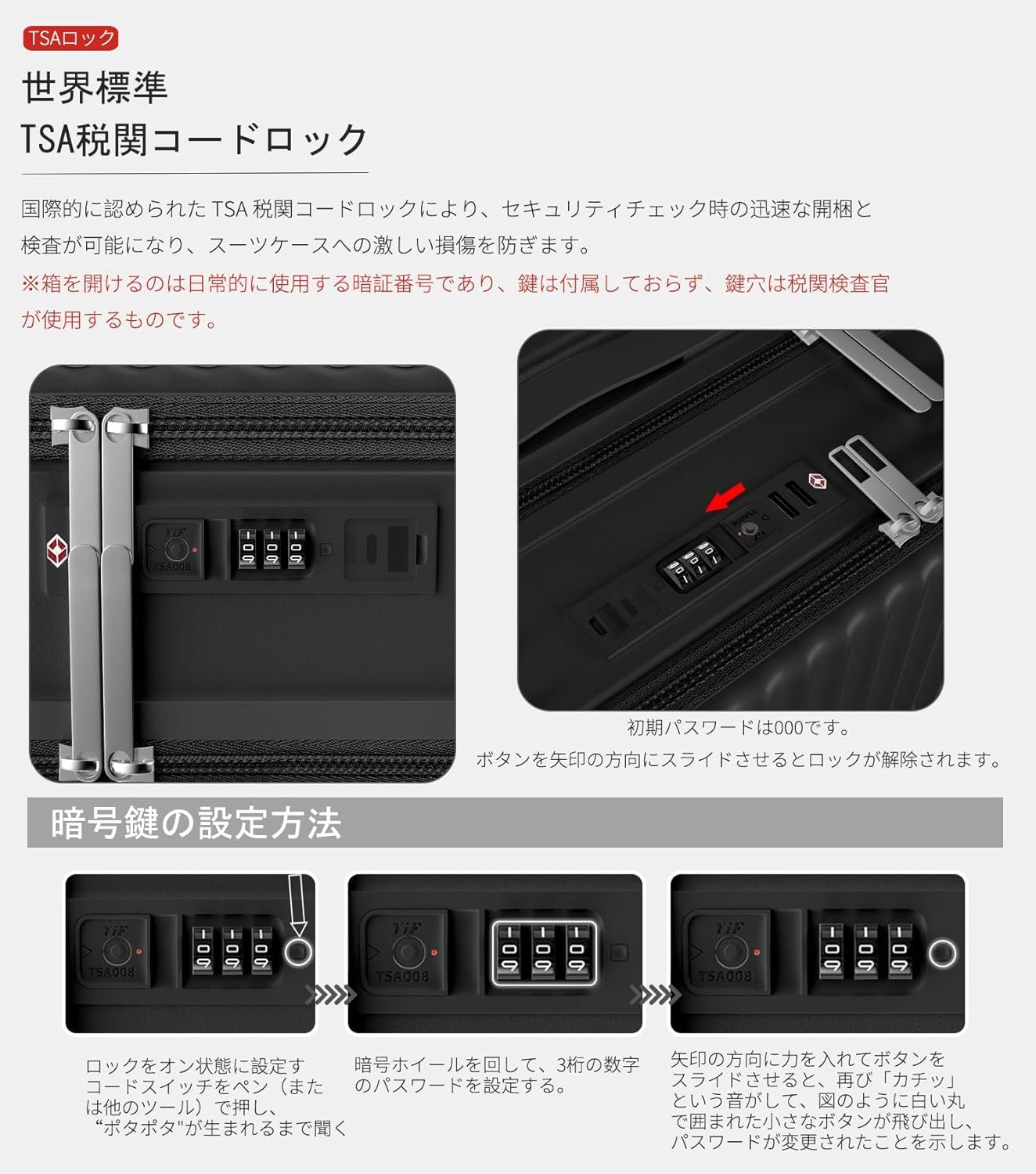 Ashard] キャリーケース 多機能 スーツケース ストッパー付き