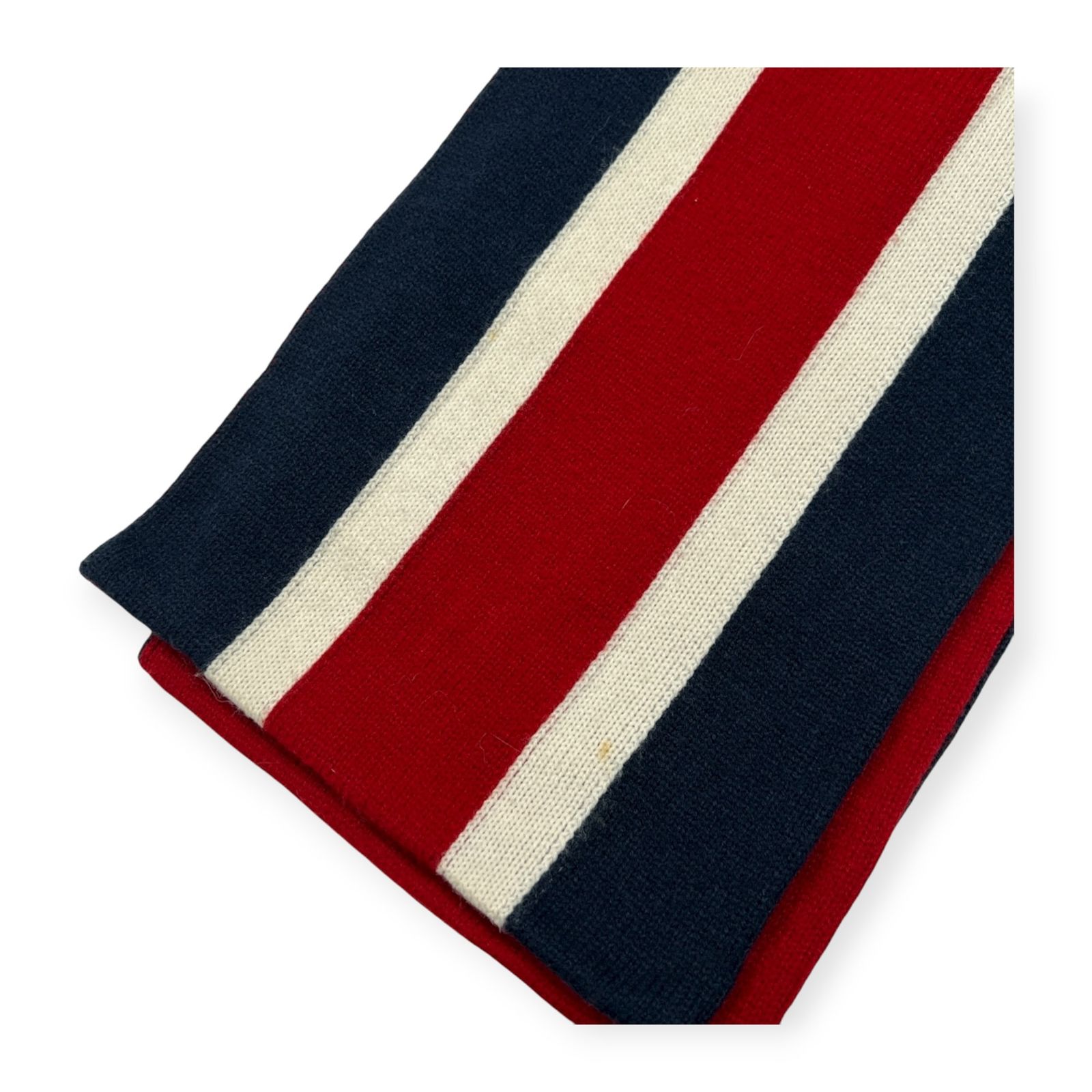 VAN JAC ヴァンヂャケット ワッペン付き スクール マフラー /レッド