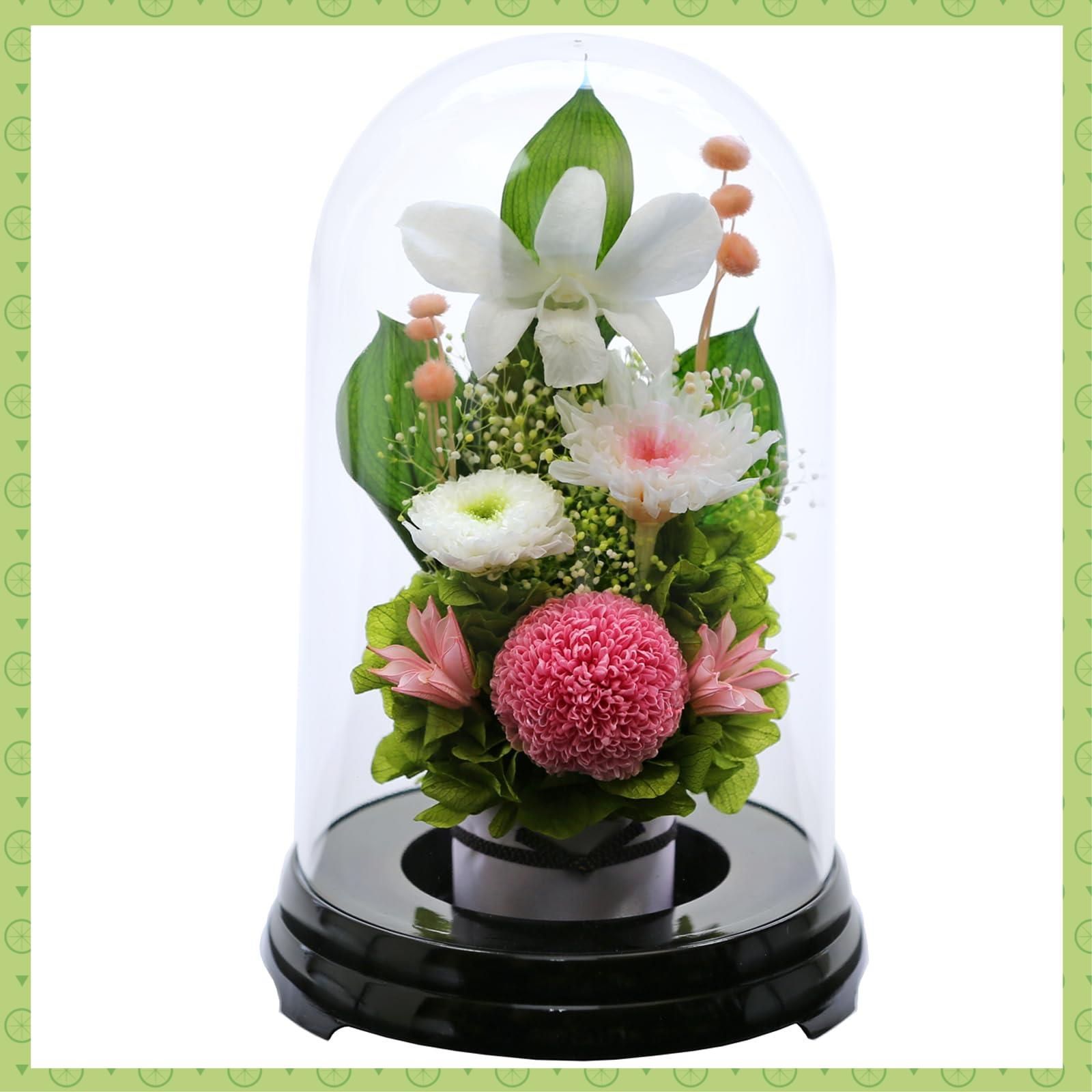 新着商品】輪菊 GlassDome アートフォーシーズン仏花 対デザイン