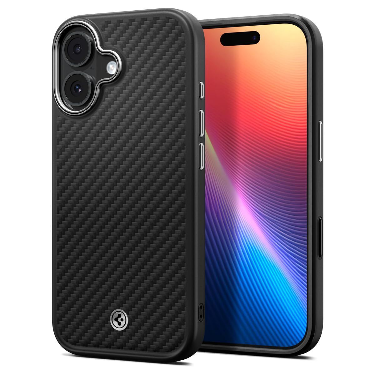 新着商品 ブラック シルバー エンツォ アラミドT マグフィット 米軍MIL規格 ACS09989 マット カメラコントロールボタン対応 MagSafe対応 ケース 17 iPhone 創業18年の技術力 Spigen