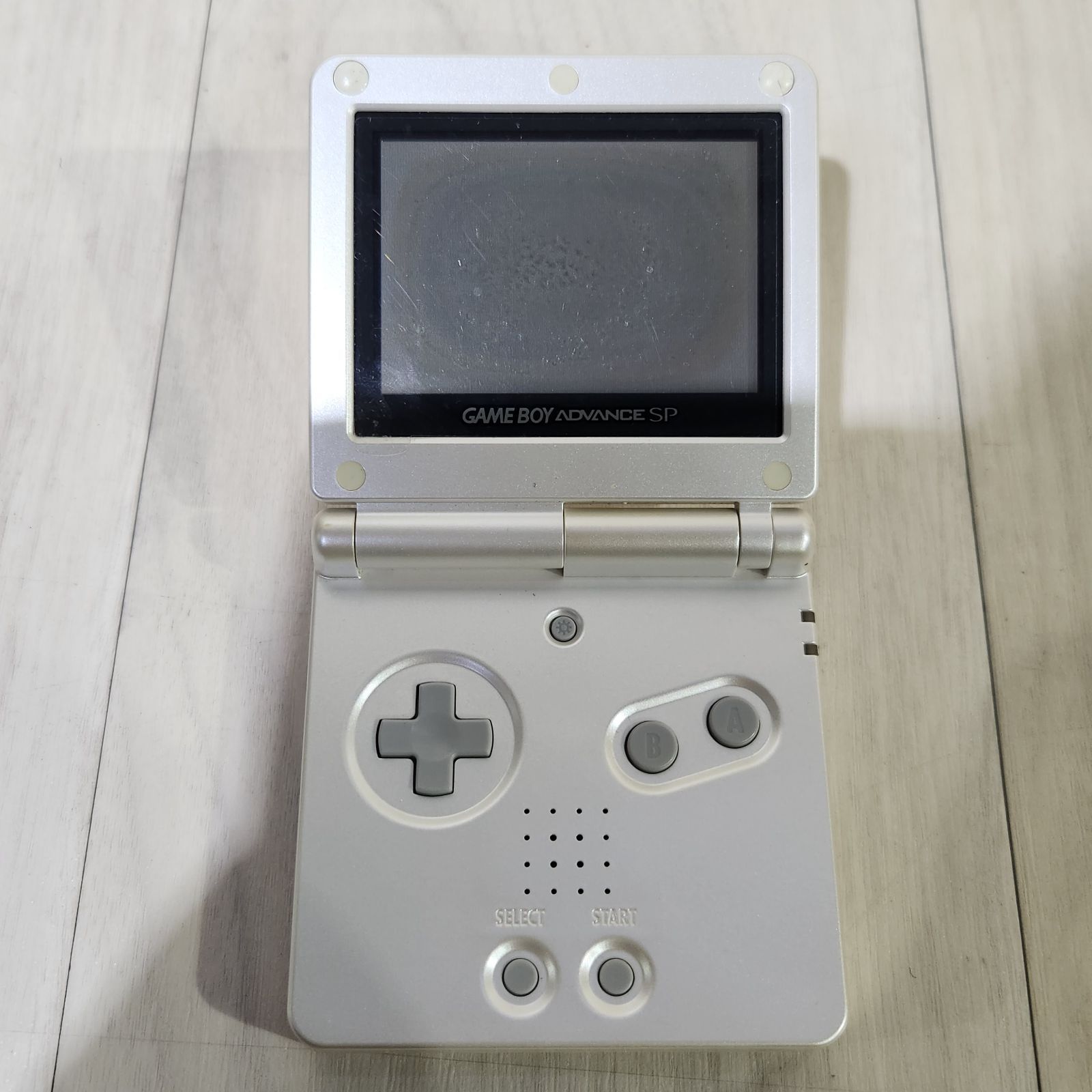 ゲームボーイアドバンス SP GBA SP パールホワイト IPS 外装交換済 