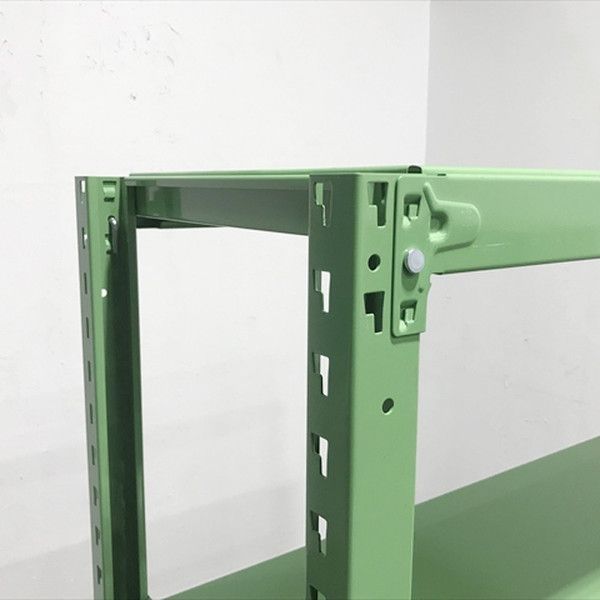 スチールラック セミボルトレス 天地4段 W1250 グリーン