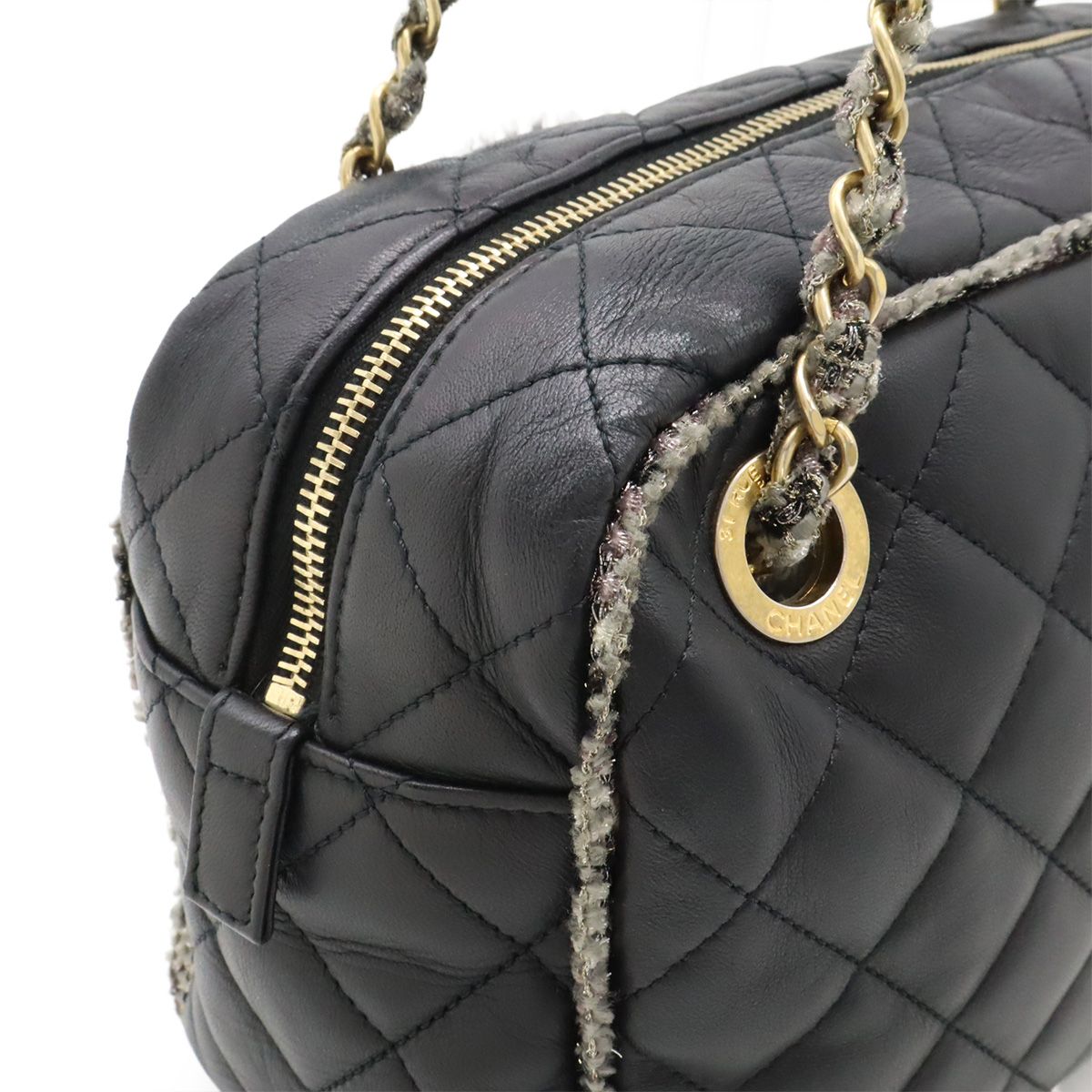 シャネル マトラッセ ラムスキン ココマーク チェーンショルダー バッグ 黒 CHANEL シャネル マトラッセ ラムスキン ココマーク ワン