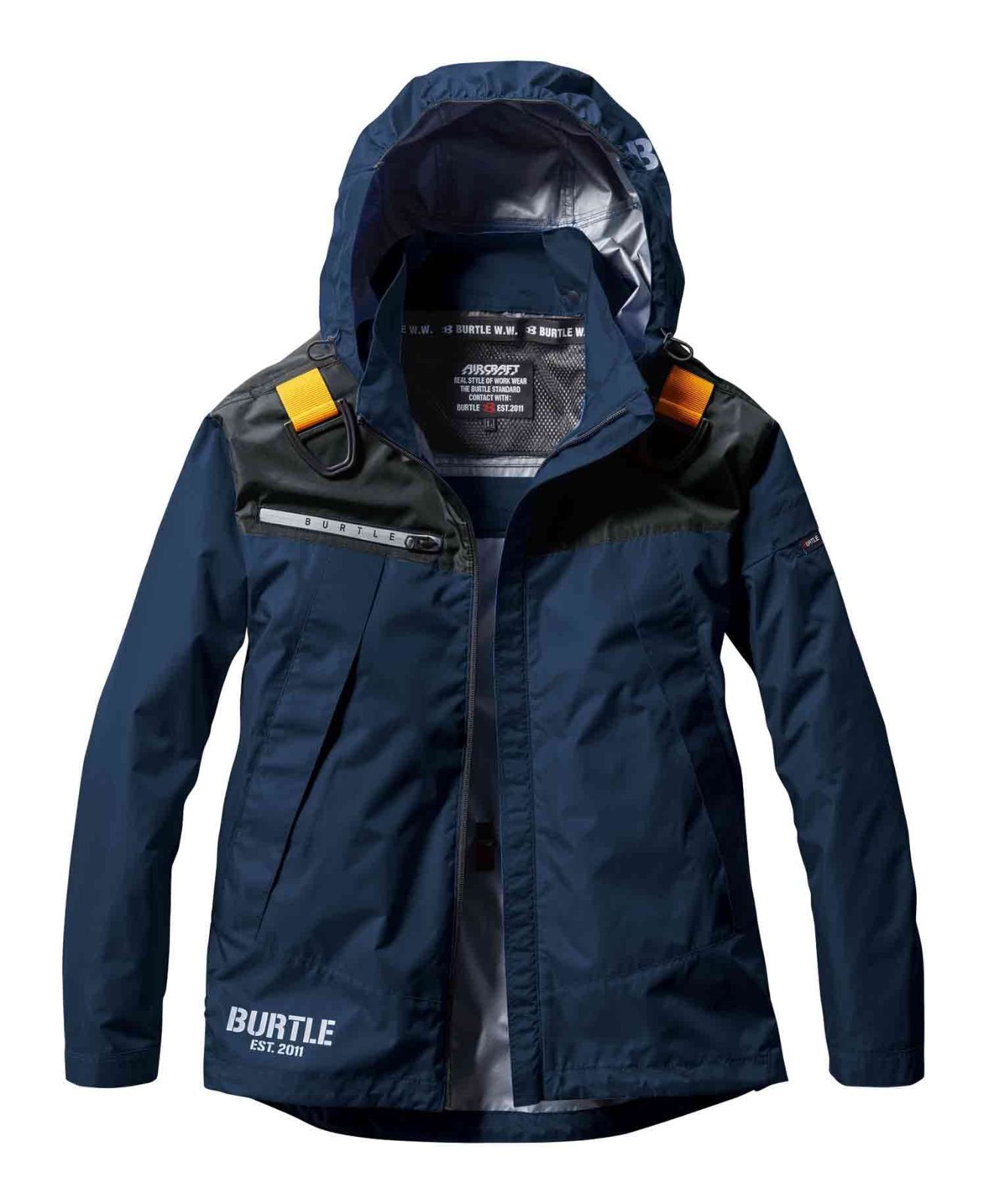 Size XL_Color 3.ネイビー BURTLE バートル 春夏用 エアークラフト フーディジャケット ユニセックス ネイビー AC 1191 3 XL