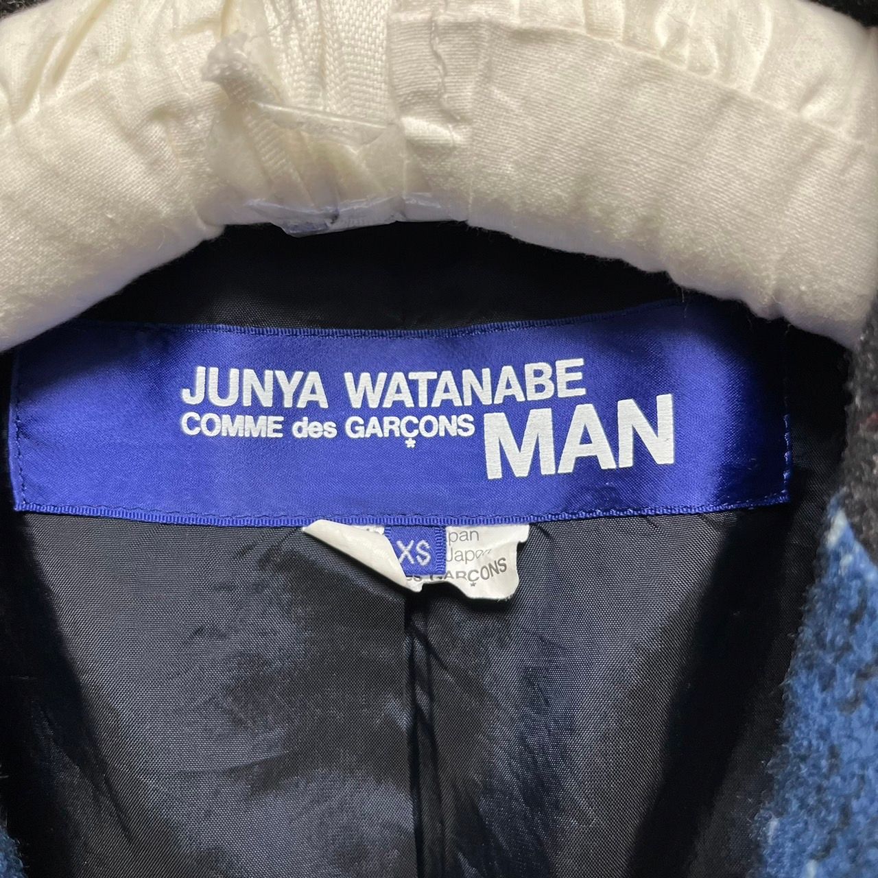 JUNYA WATANABE MAN ジュンヤワタナベマン 13AW LOOK16 ウール縮絨加工パッチワークチェックジャケット WL-J032