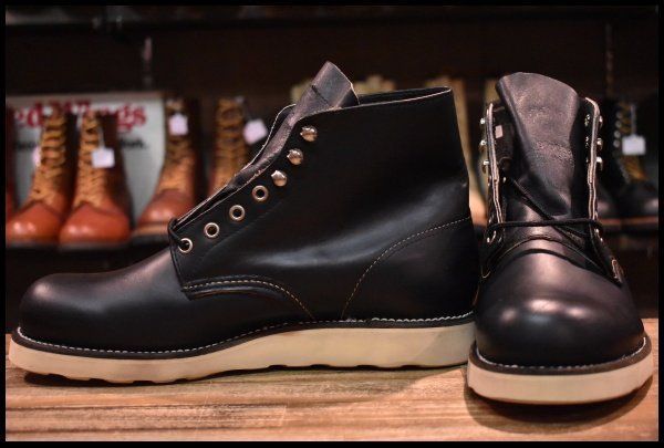 【8.5E DEAD 犬タグ 98年】レッドウィング 8165 アイリッシュセッター 黒 ブラッククローム プレーントゥ ブーツ redwing HOPESMORE【EI193】