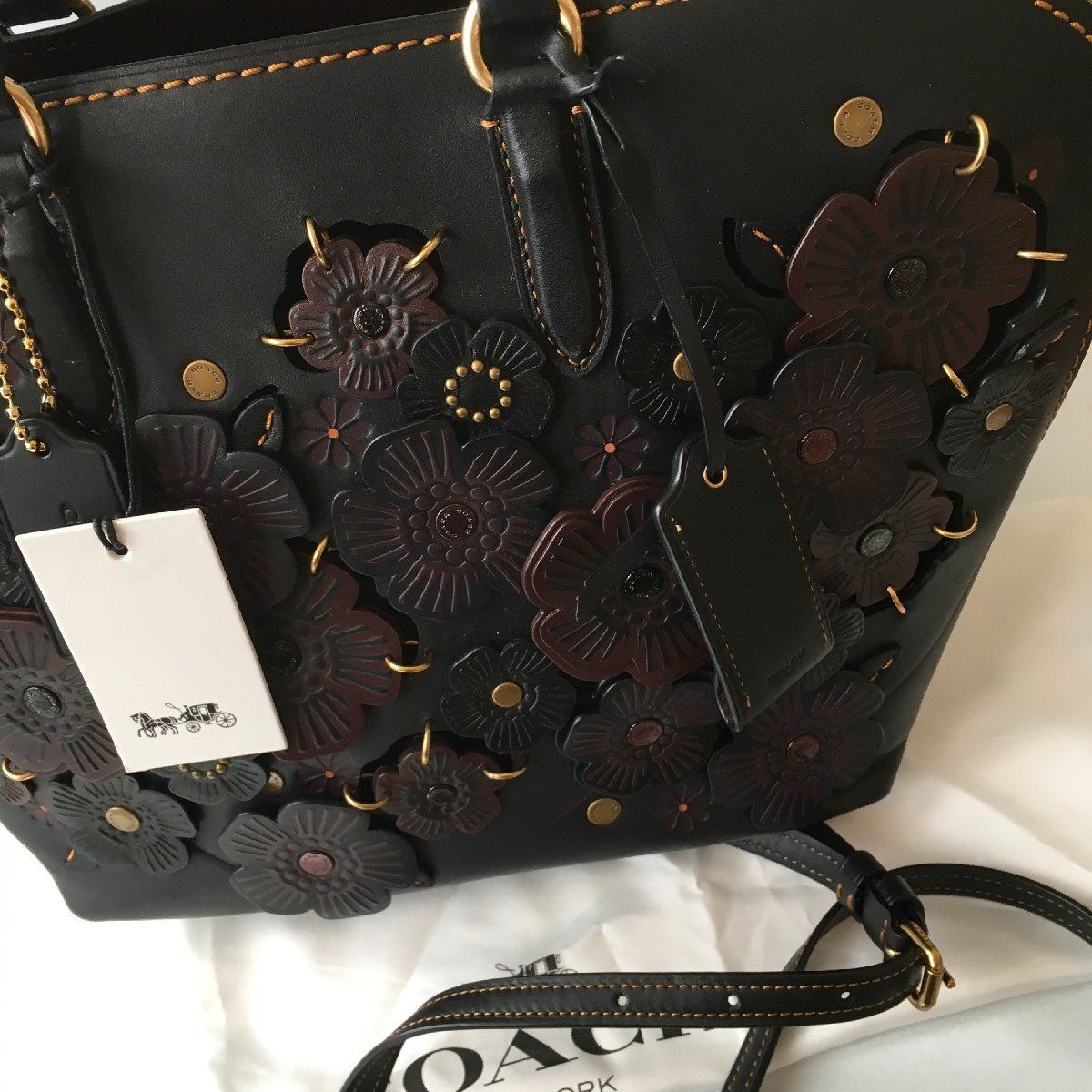 美品 COACH コーチ ティーローズ ダコタ フラワー 2WAY バッグ 
