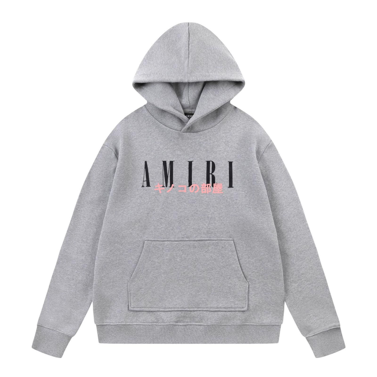 ＜Amiri23ss＞メンズパーカー100％コットンキャジュアルブラウス長袖 スウェット スタイル5