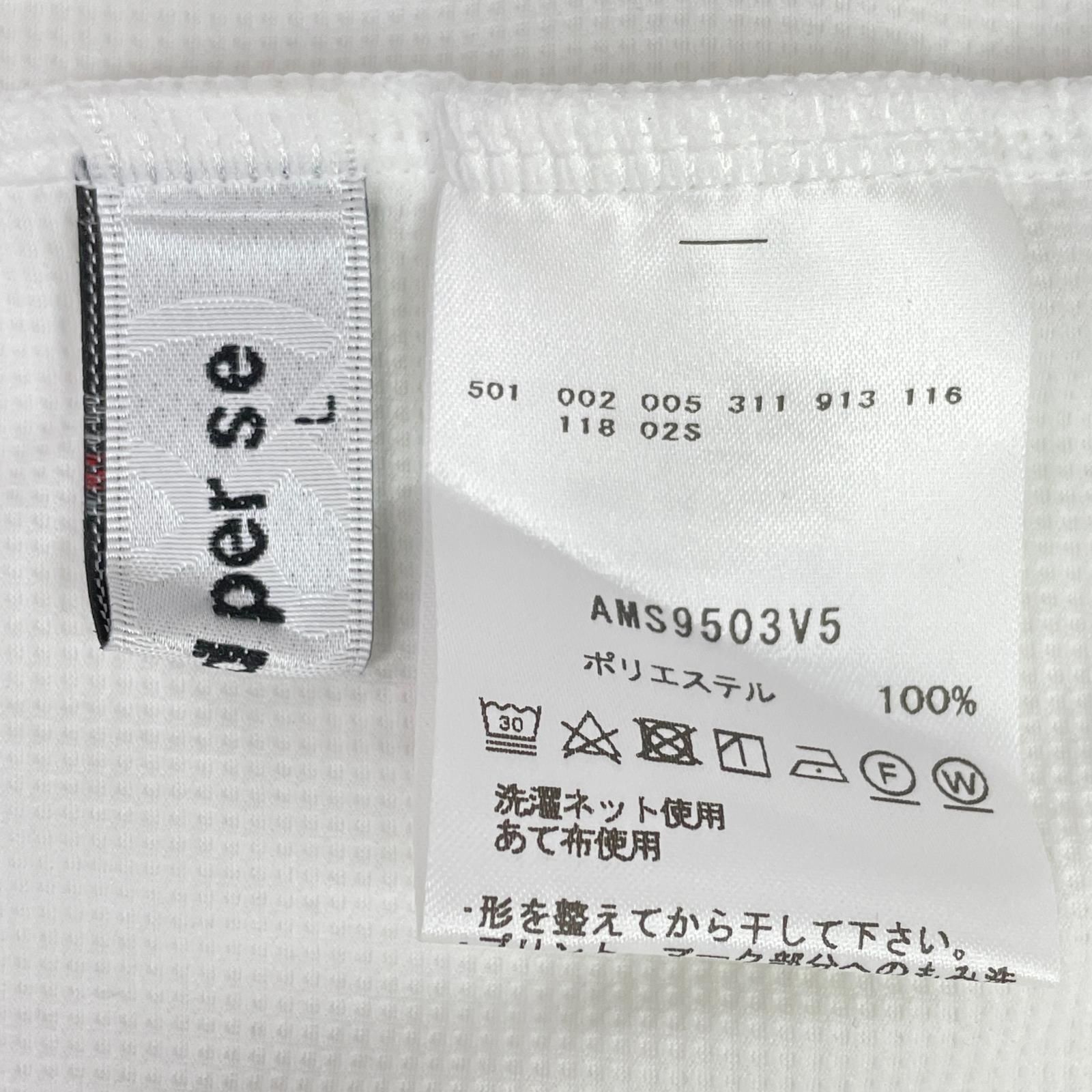 新品 アンパスィand per se メンズ 半袖シャツ ホワイト Ｌジャガード 未使用品 メンズ アンパスィ and per se 半袖シャツ L ホワイト