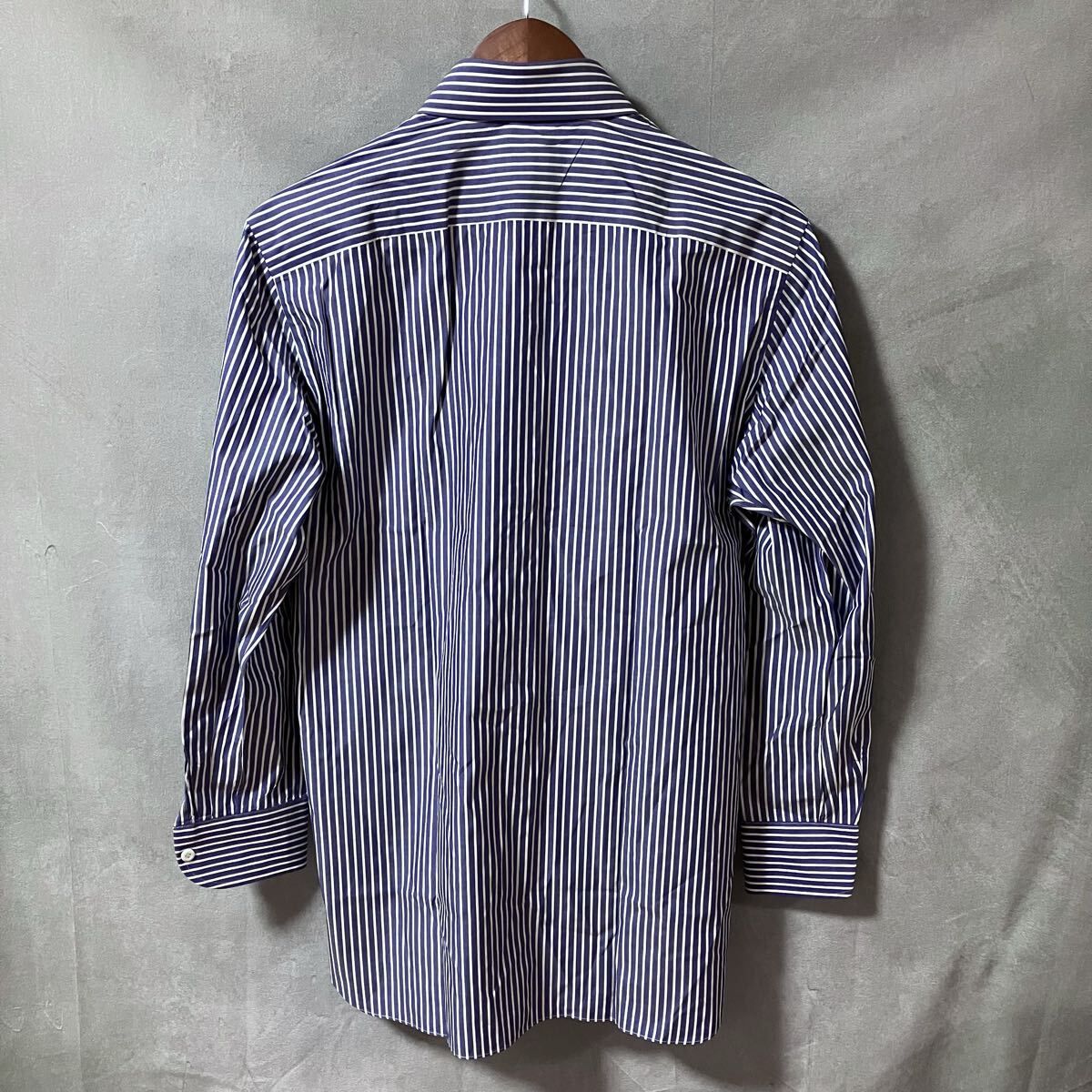 ルイジボレッリLUIGI BORRELLI / コットン100%ストライプシャツ LUIGI BORRELLI ルイジボレッリ シャツ ドレスシャツ リネン コットン