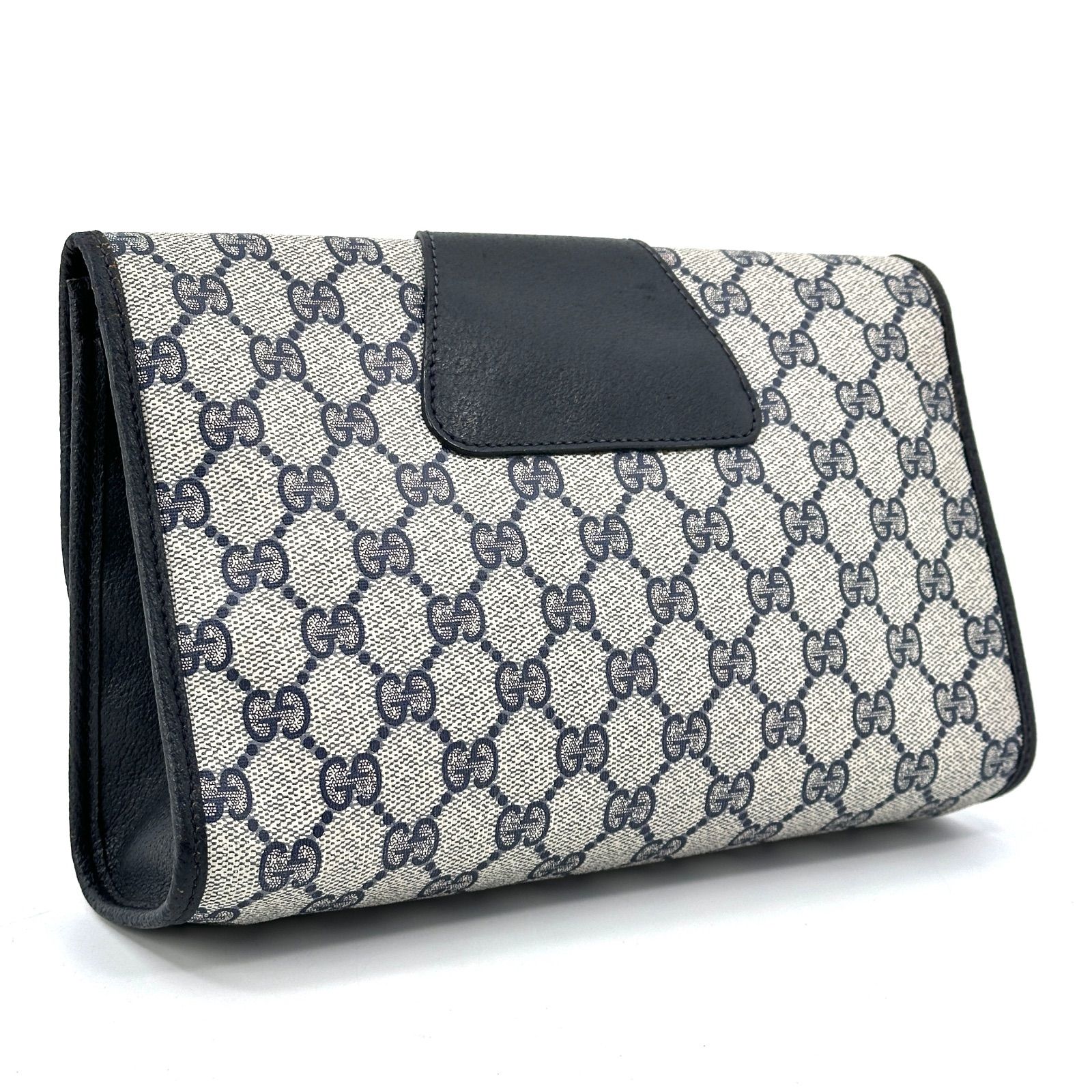 本日特価 オールド グッチ クラッチバッグ シェリーライン ネイビー 紙タグ付き