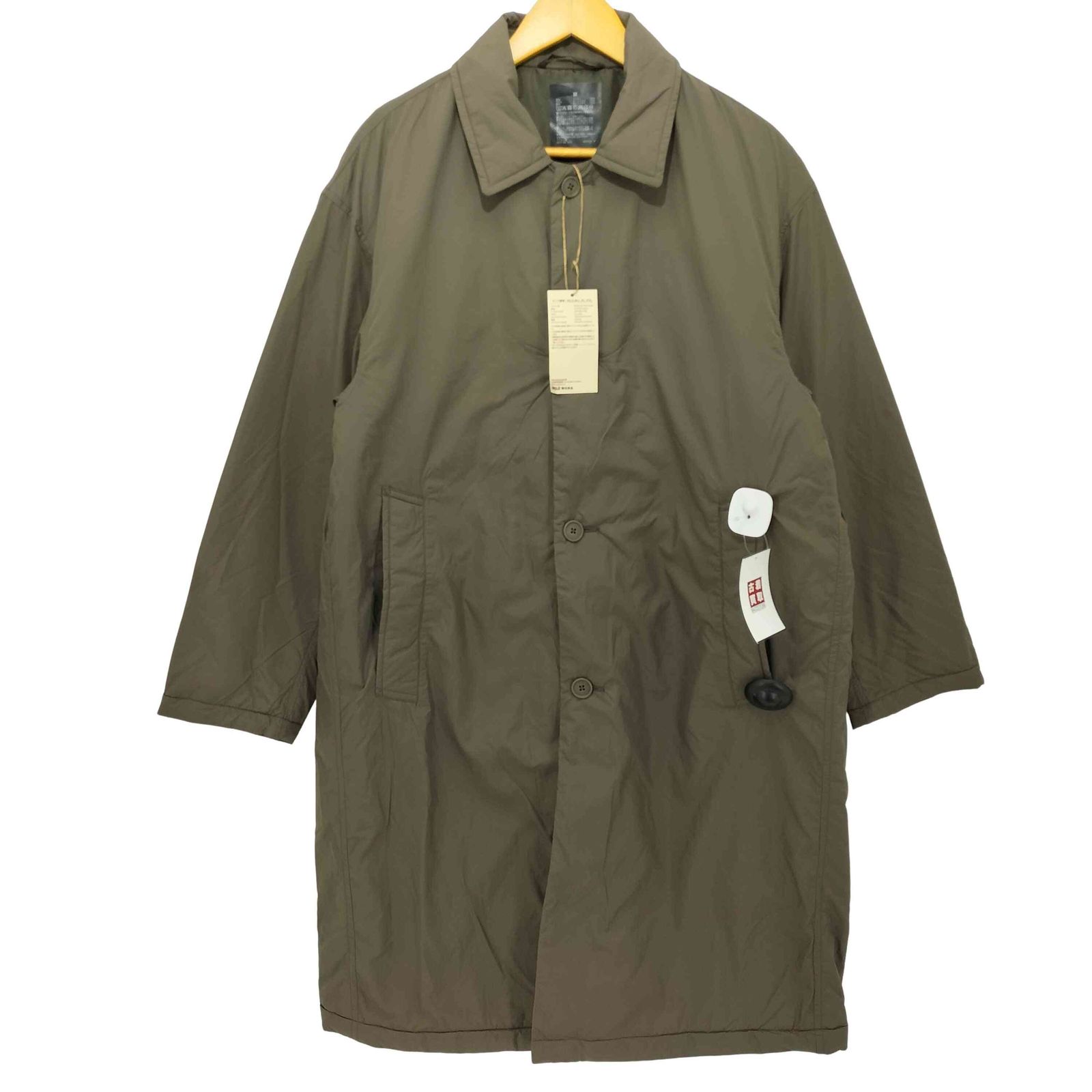 新品タグ付無印良品 ふんわり中わた 撥水ステンカラーコート 大きい