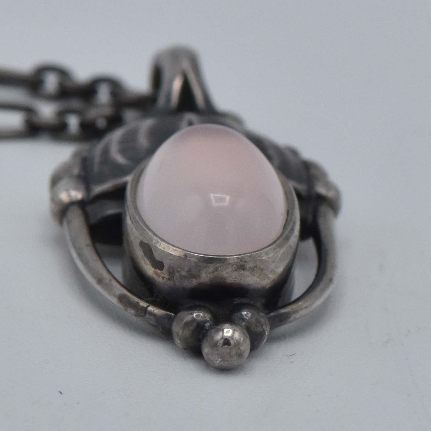 Georg Jensen ジョージジェンセン ネックレス 2003 ローズクォーツ