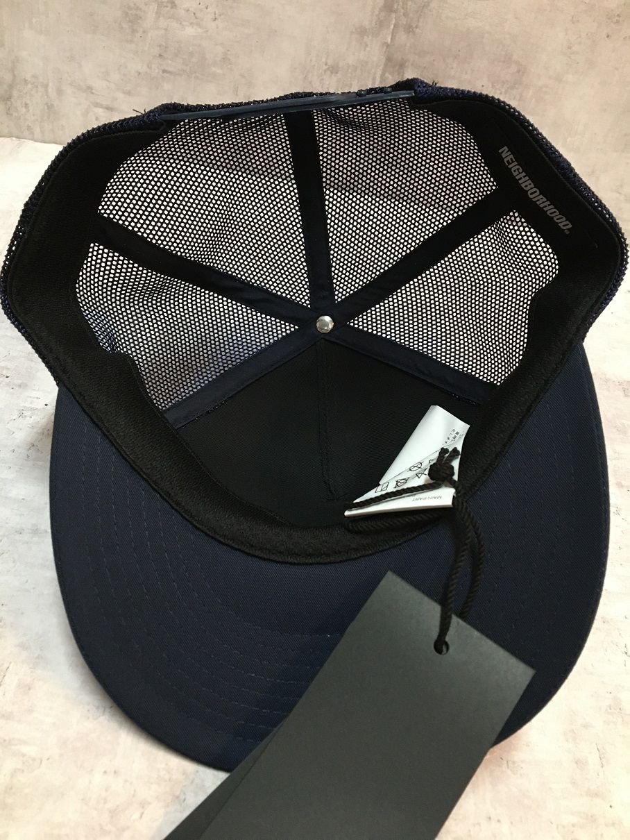 NEIGHBORHOOD メッシュキャップ ネイビー NEIGHBORHOOD LOGO PRINT MESH CAP ネイバーフッド 23ss ロゴ