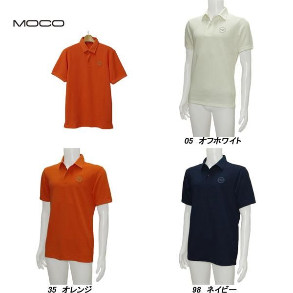 MOCO モコ メンズ 春夏 UVカット 吸水速乾 ワッフル半袖シャツ
