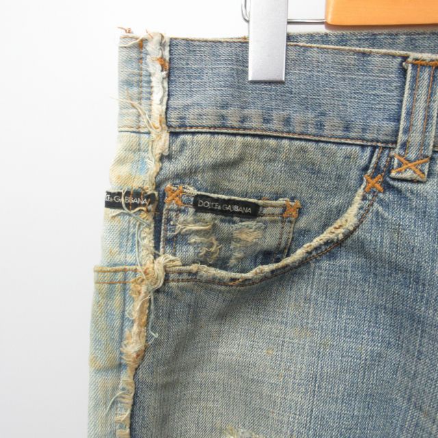 ドルチェアンドガッパーナ　デニム　ドッキングスカート　パッチワーク 名東】ドルチェアンドガッパーナ ロングスカート デニム パッチ