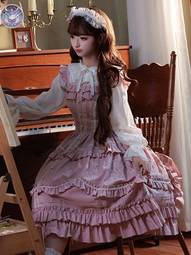 安心の全品国内発送！ クラシカルロリータ ひざ丈ワンピース 普段着や女子会 お出かけコーデに