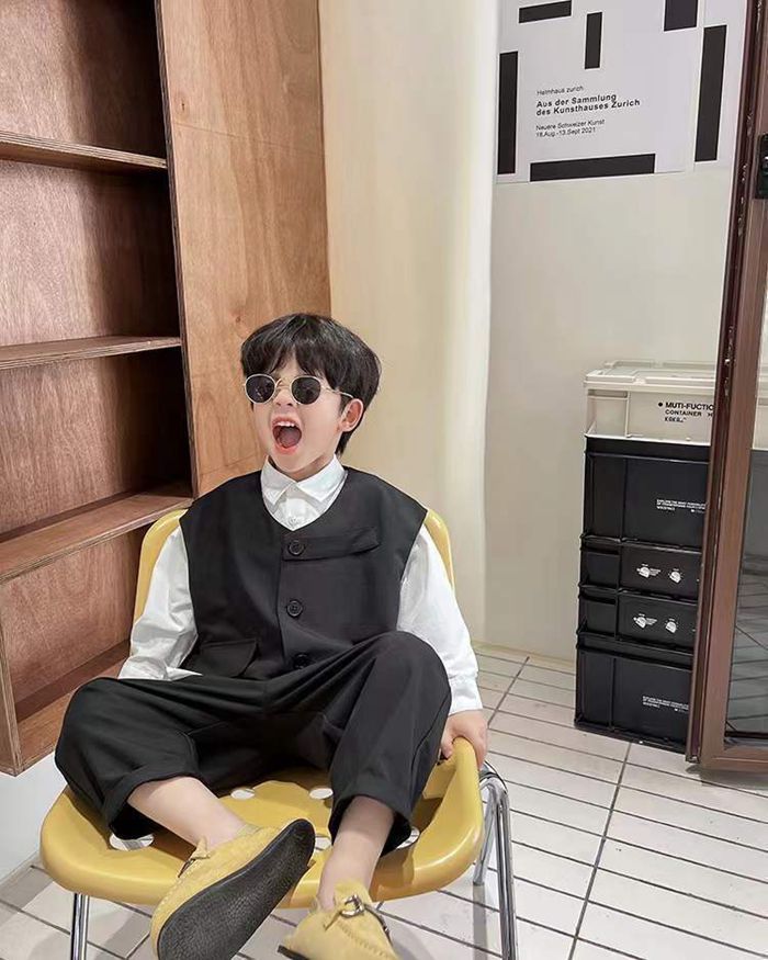 (Buona Vita) 男の子 スーツ 7点セット ブラック 卒業式 入学式 結婚式 キッズ 黒無地 145 150 155 160 七五 BUONA VITA 145 男の子 フォーマルスーツ ボーナヴィータ 男の子