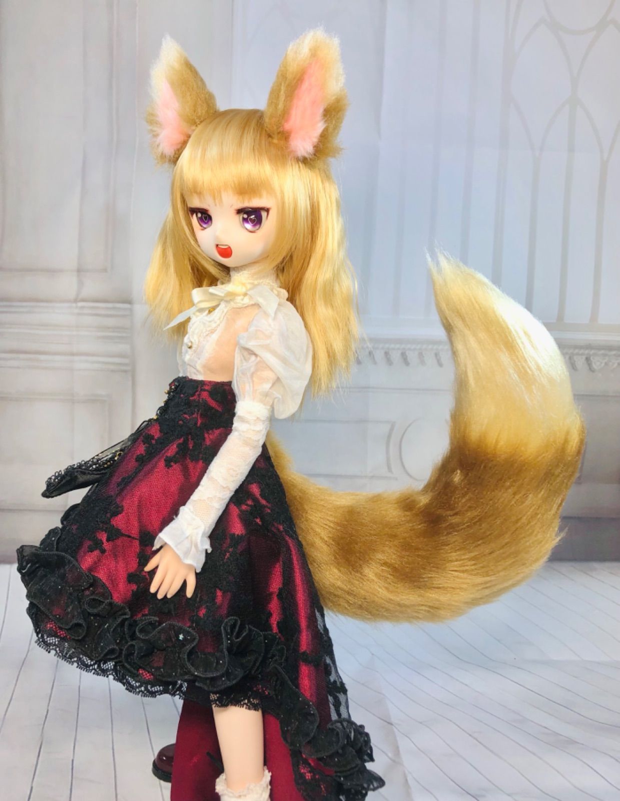 狐耳&狐しっぽセット/DD*SD*MDD*DDS*MSD*40～60cmドールさん向け