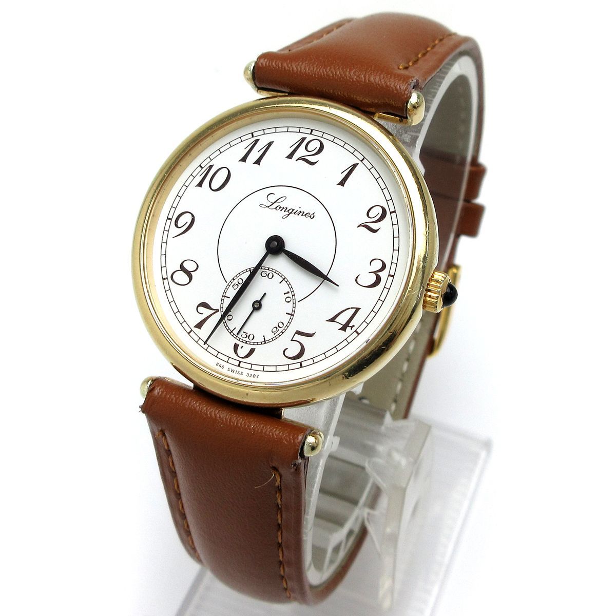 ロンジン L 8464 メンズ アラビア数字 スモセコ 白 手巻き 時計 ヴィンテージ 稼動品