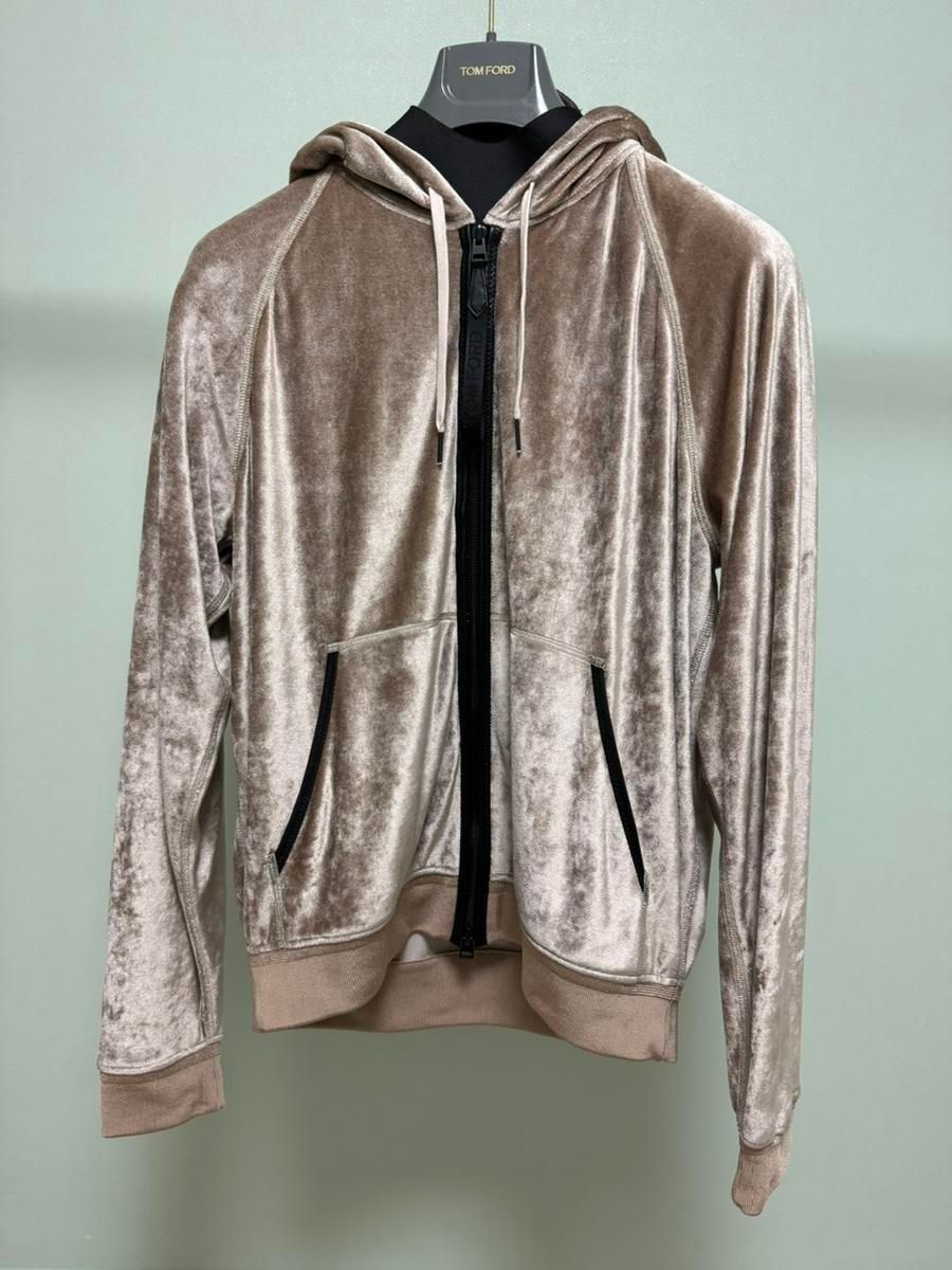 トムフォードベロアパーカーフード付き