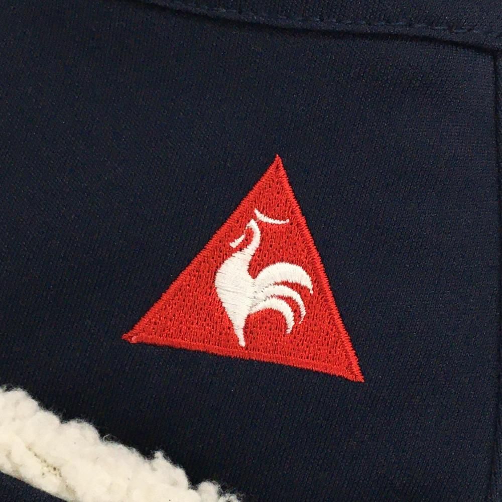 【美品】ルコックゴルフ スカート ネイビー×白 裏ボア 無地 レディース 9 ゴルフウェア le coq sportif