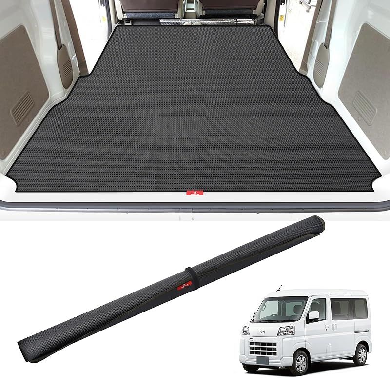 BUYFULL ハイゼットカーゴ マット 荷台 ハイゼットカーゴ ピクシスバン サンバーバン 荷台マット 軽トラック ラゲッジマット 巻ける 防水 耐摩擦 耐汚れ 収納便利 2021年12月～ 1
