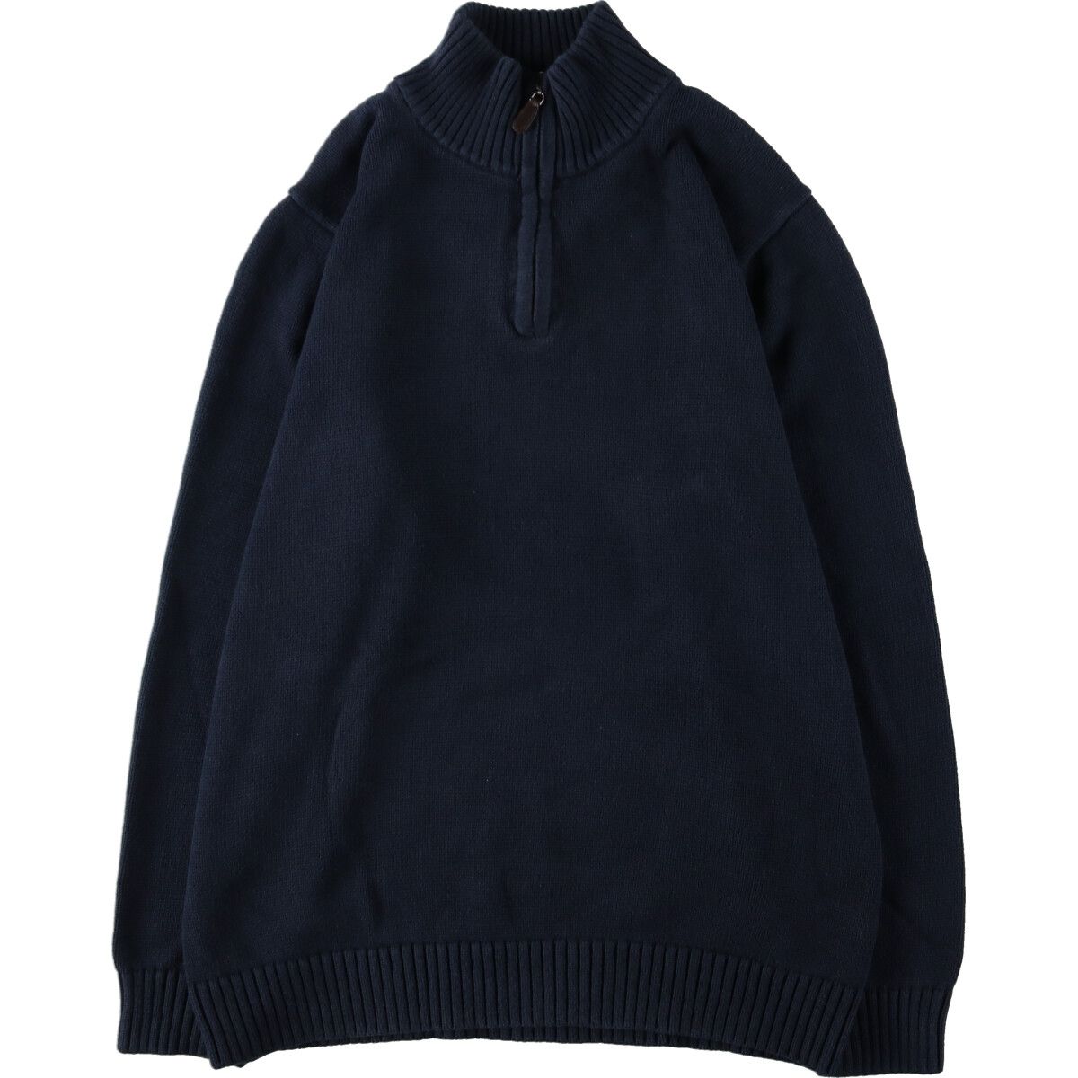 古着 エルエルビーン L.L.Bean コットンニットハーフジップセーター メンズL/eaa369679