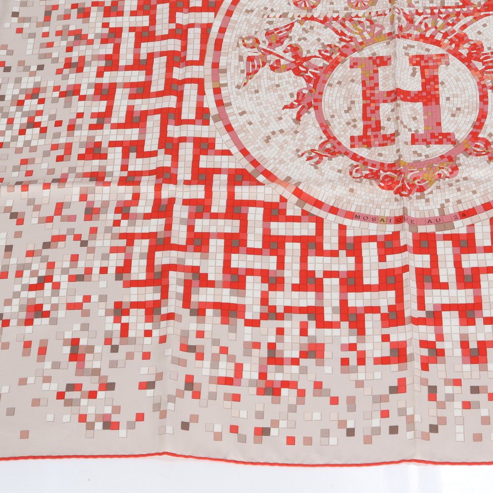 未使用 エルメス タグ付 カレ 90 Mosaique Au 24 モザイク24