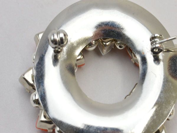 ルネ Rene ブローチ パール ビジュー ピンブローチ シルバー×ゴールド