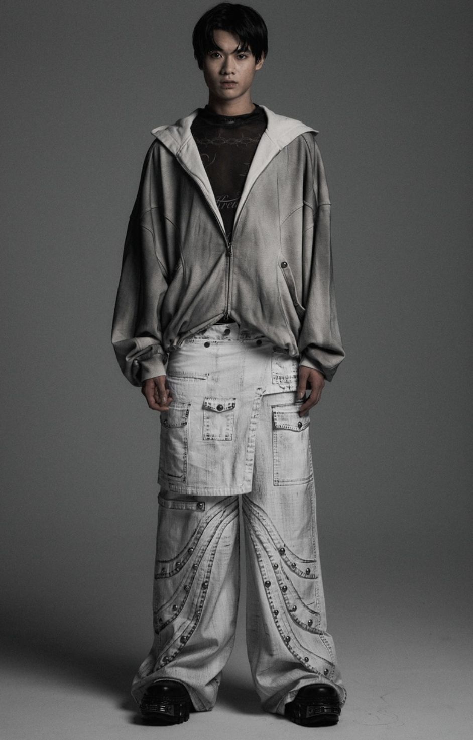 新品未使用】【Rosen Kreuz】DOCKING SKIRT FLARE WIDE PANTS