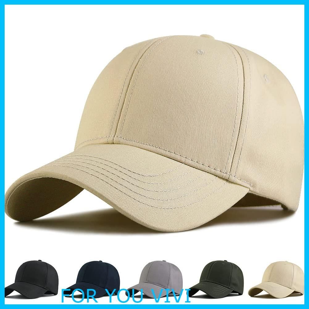 【特価商品】[Andeor] キャップ メンズ 大きいサイズ 帽子 コットン100%・特大60-65cm・専門機関UPF50+測定済み キャップメンズ 深め 紫外線対策 日よけ 型崩れない 無地 シンプル 人気 おしゃれ か