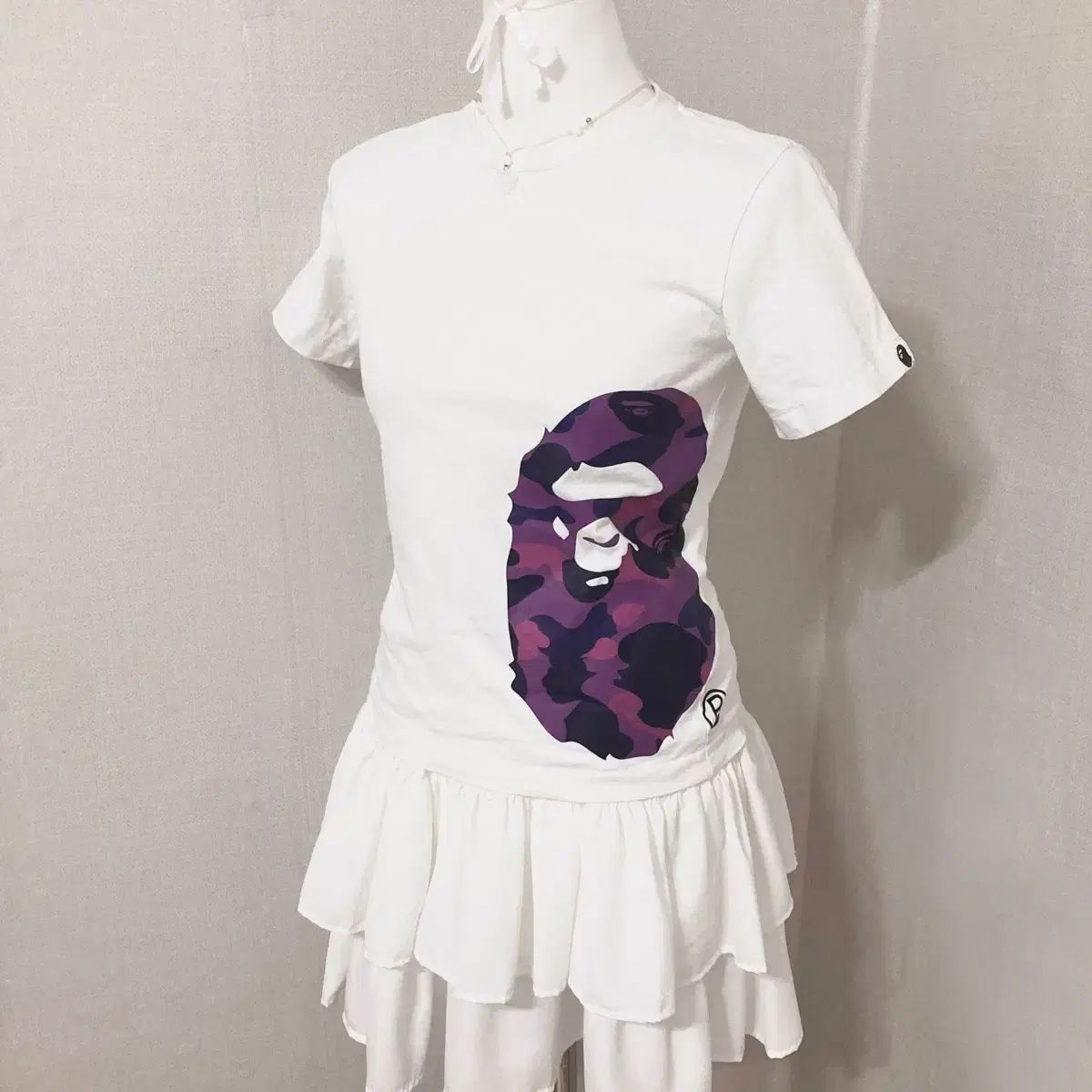 A BATHING APE アベイシングエイプ 紫 ビクシル Tシャツ XS