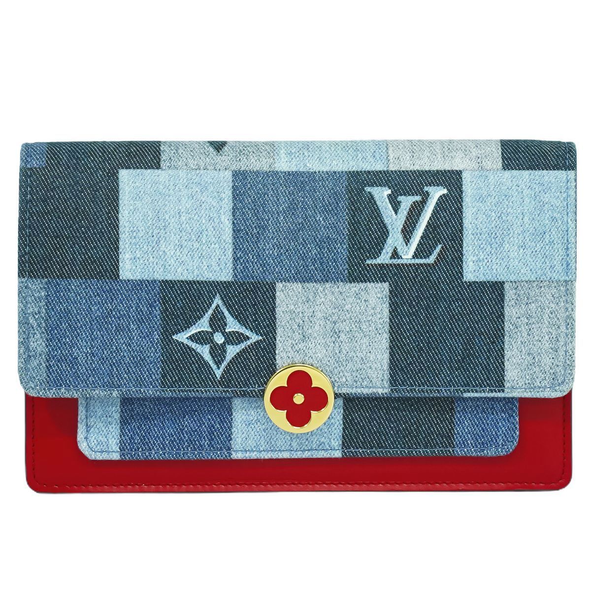 本物 ルイヴィトン LOUIS VUITTON LV ポルトフォイユ フロール ...